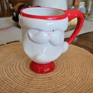 Santa Claus Ceramic Mug - Red and White